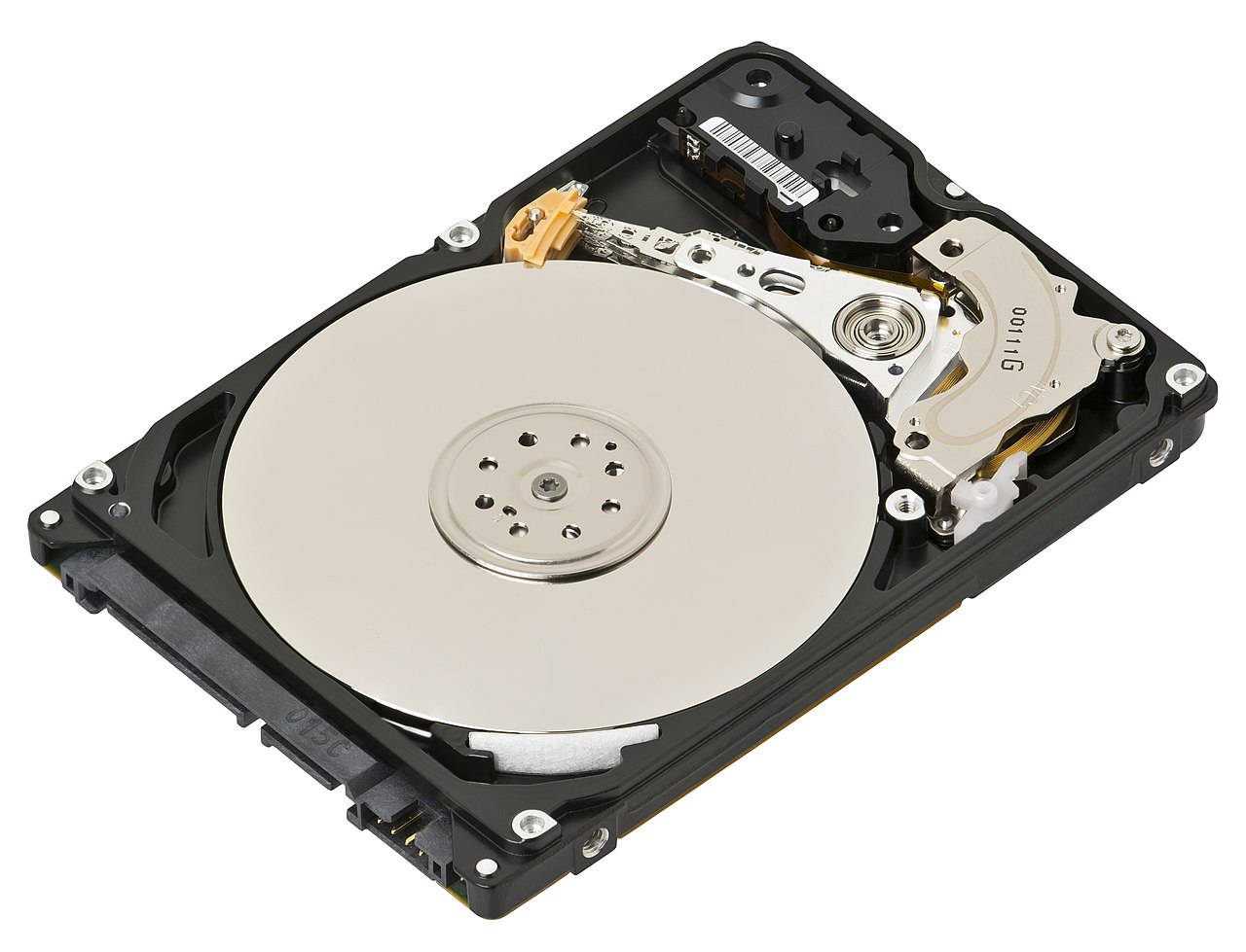 A computer with a full hard drive.