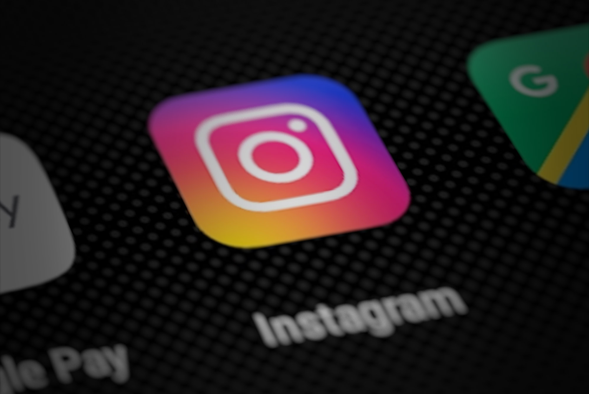 A smartphone with the Instagram app icon.