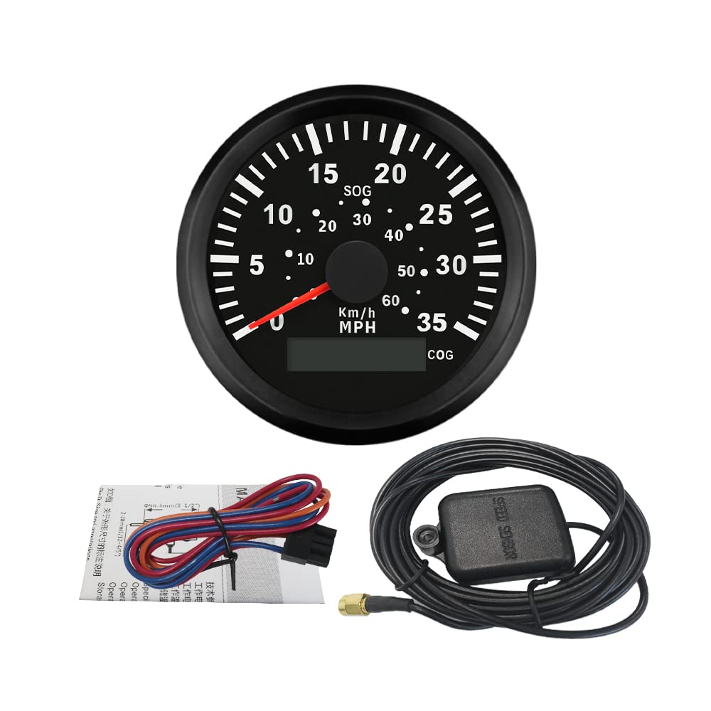 A speedometer with a lagging needle.