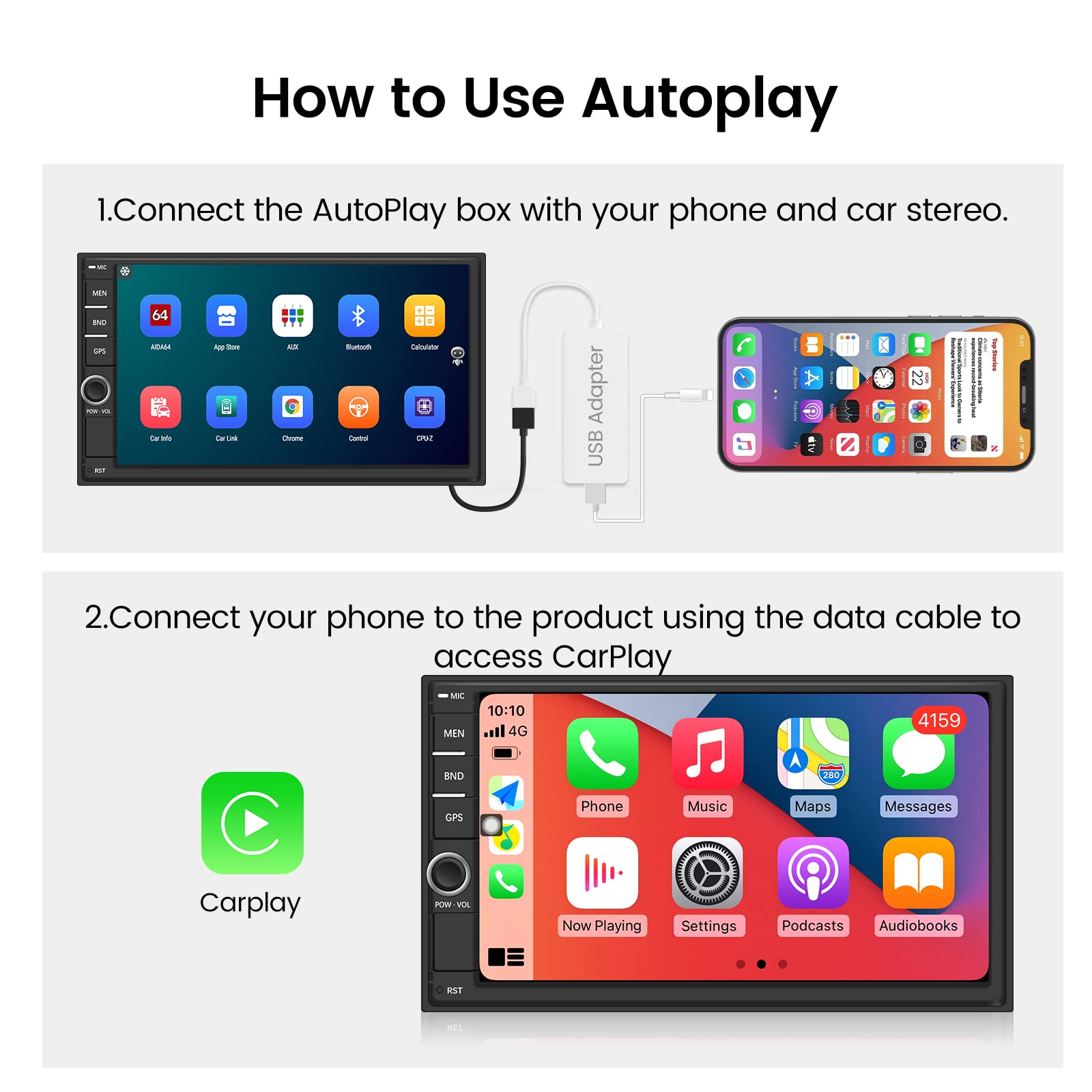 Autoplay and USB settings menu
