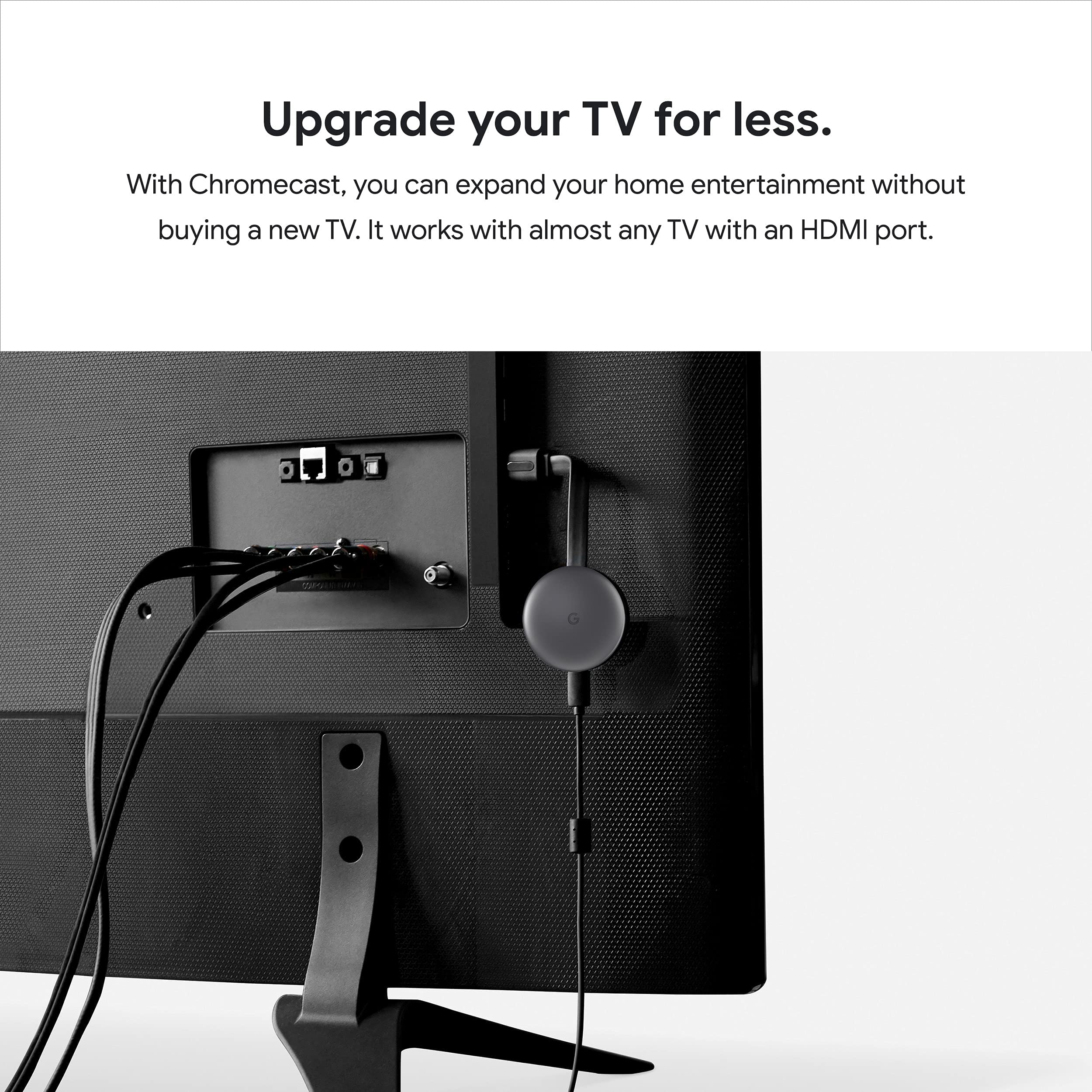 Chromecast device connected to a TV