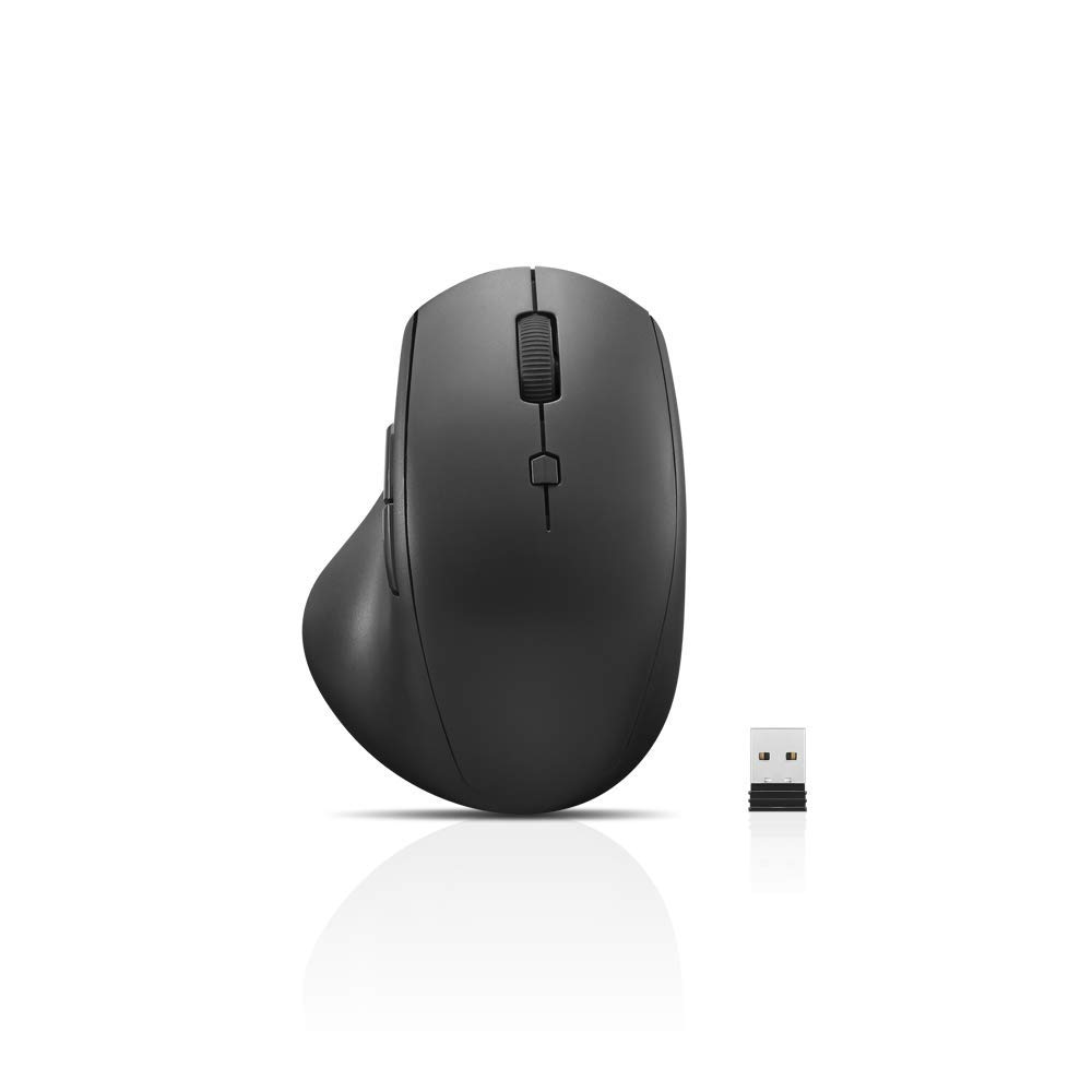 Computer mouse with an adjustable scroll wheel setting.