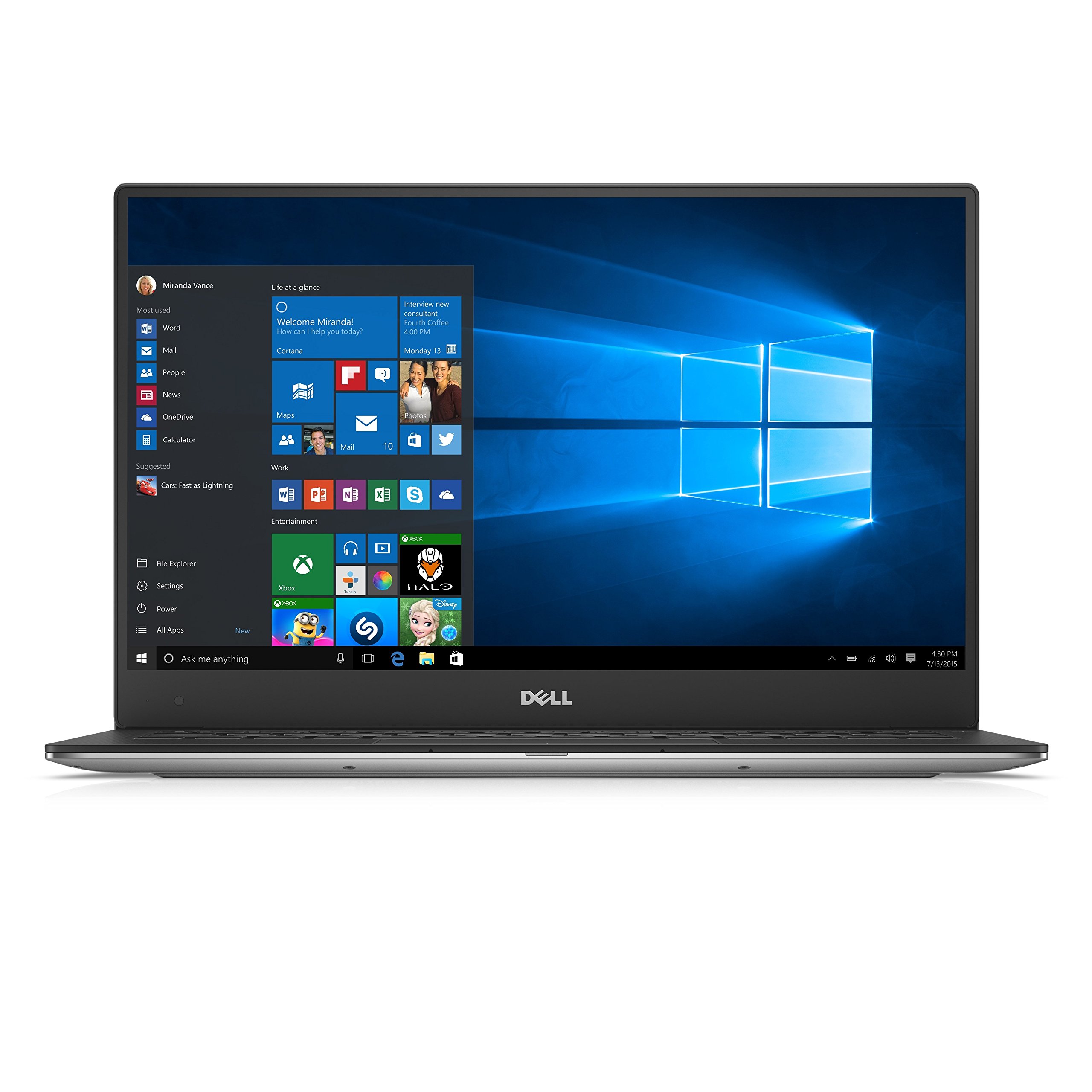 Dell XPS 13 with a black screen