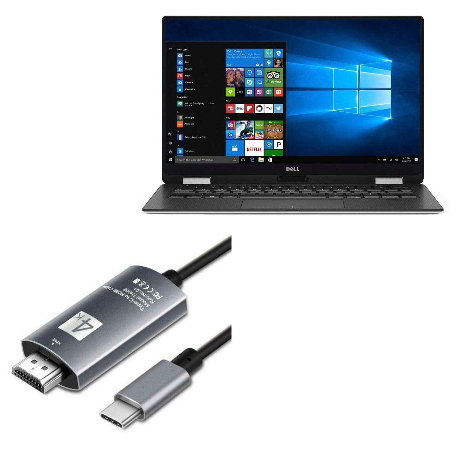 Ensure the cable connecting the Dell XPS 13 to an external monitor or TV is securely plugged in on both ends.
If using an adapter, make sure it is properly connected.