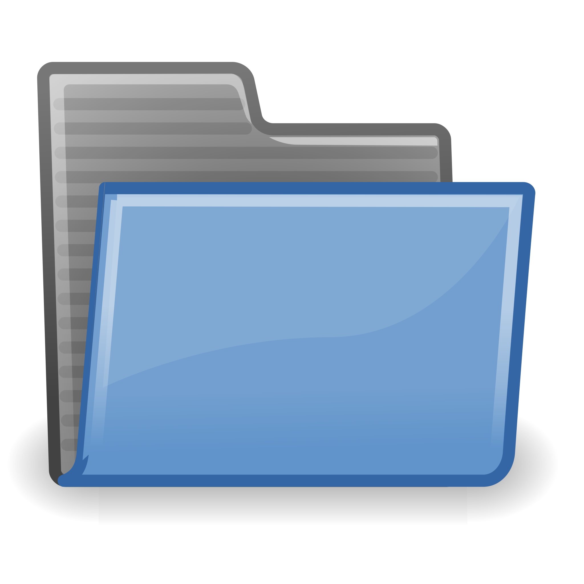 Folder icon with an arrow indicating options.