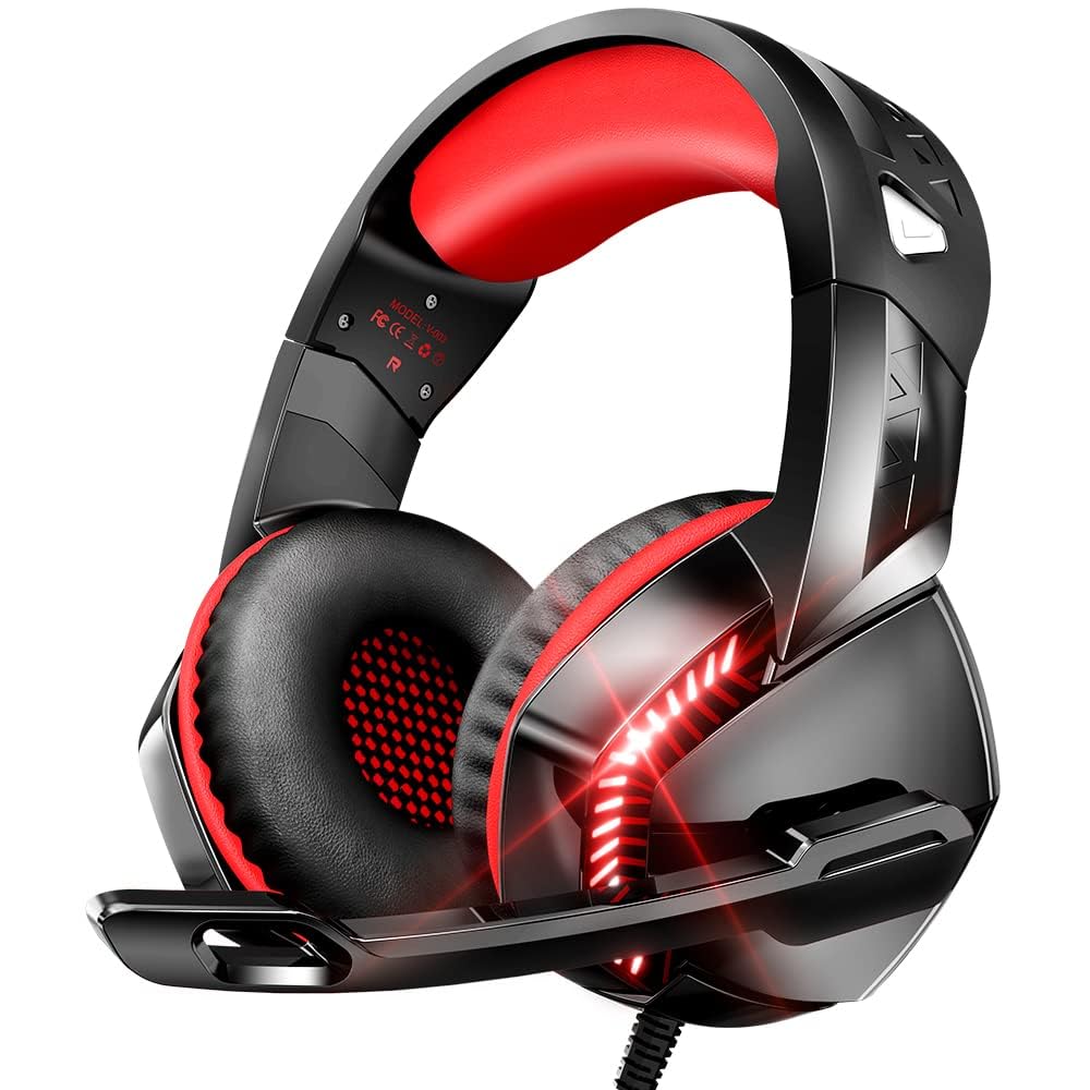 Gaming console with headphones