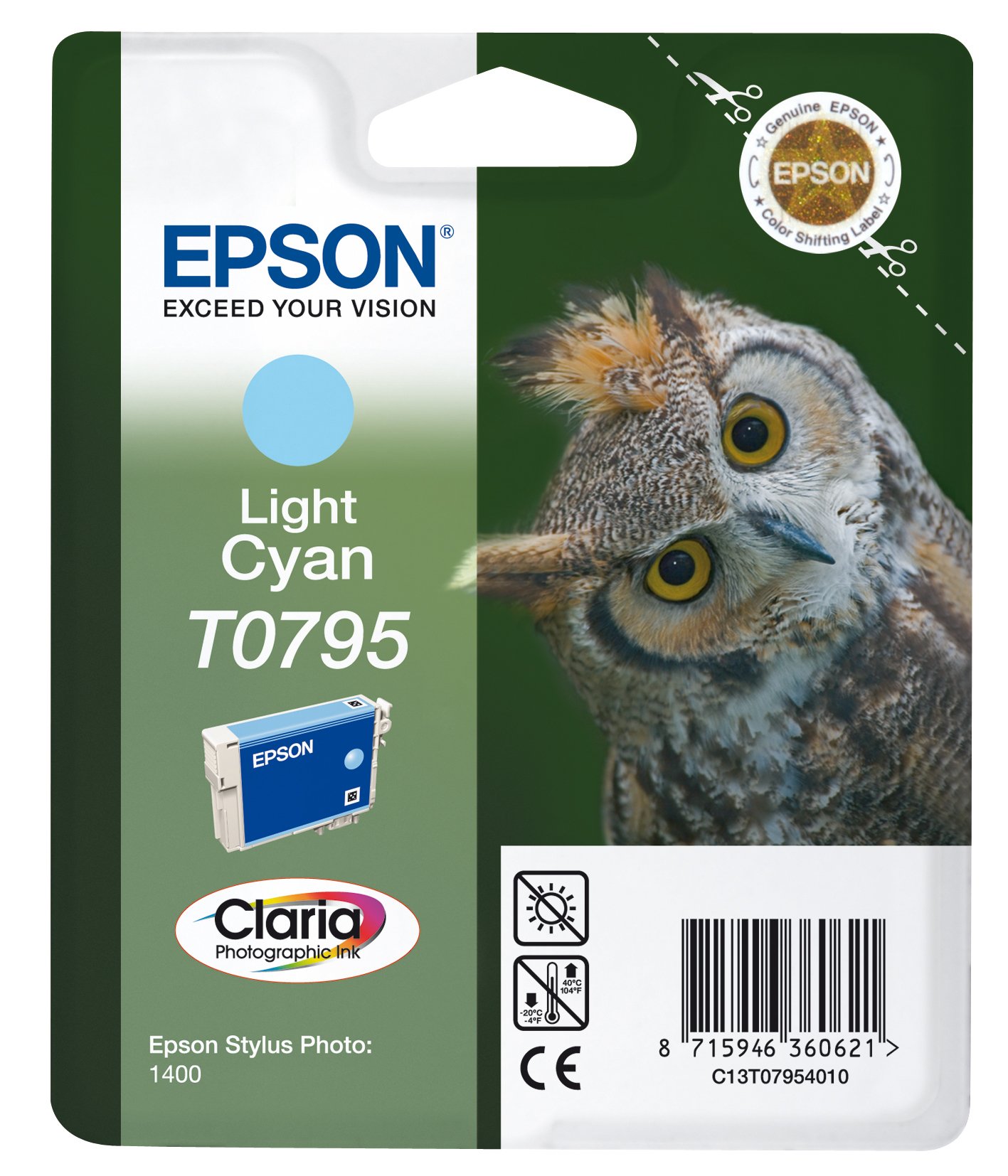 Indicator lights on the Epson Stylus Photo 1400 printer.