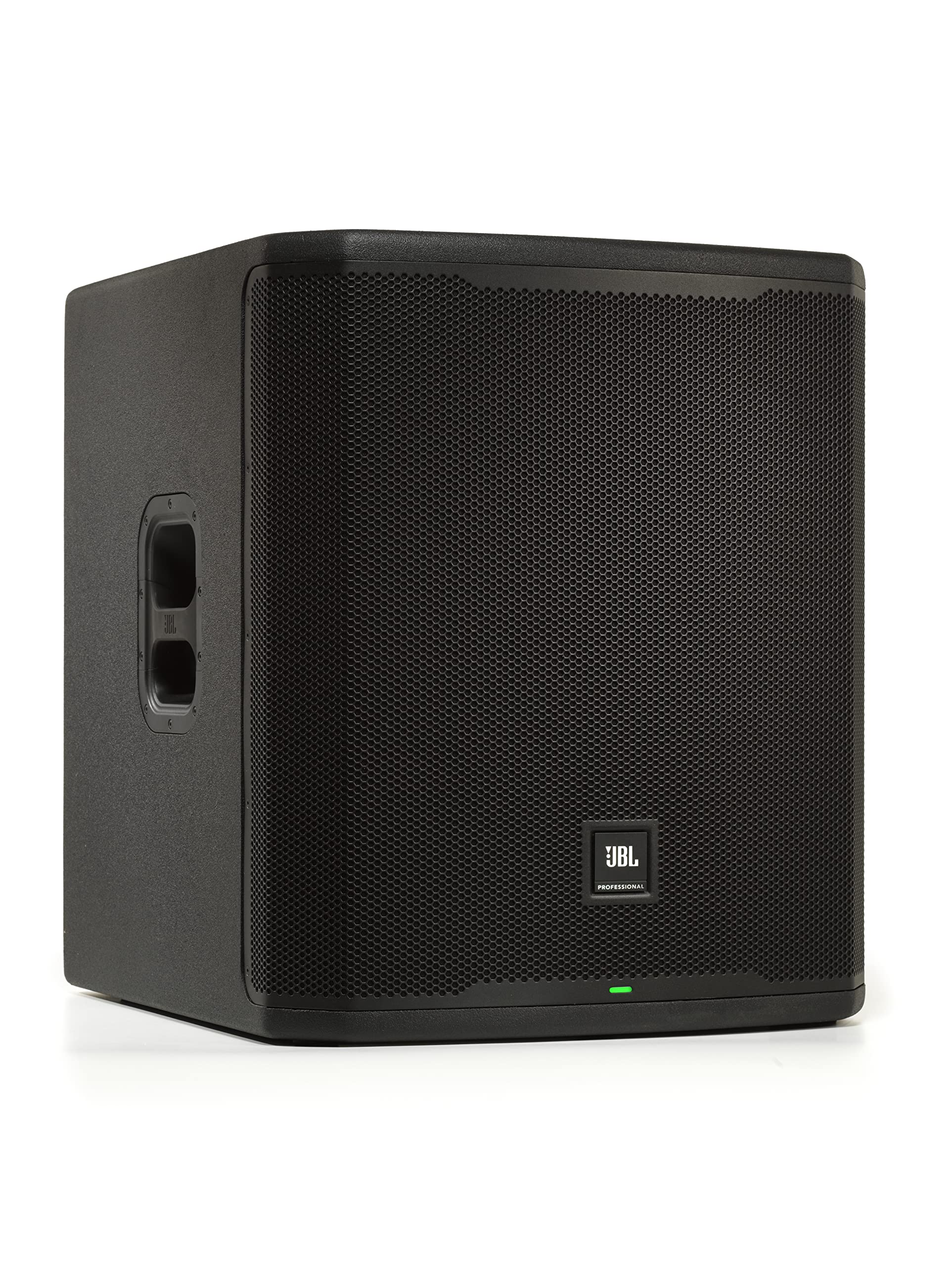 JBL subwoofer with power cord and pairing button