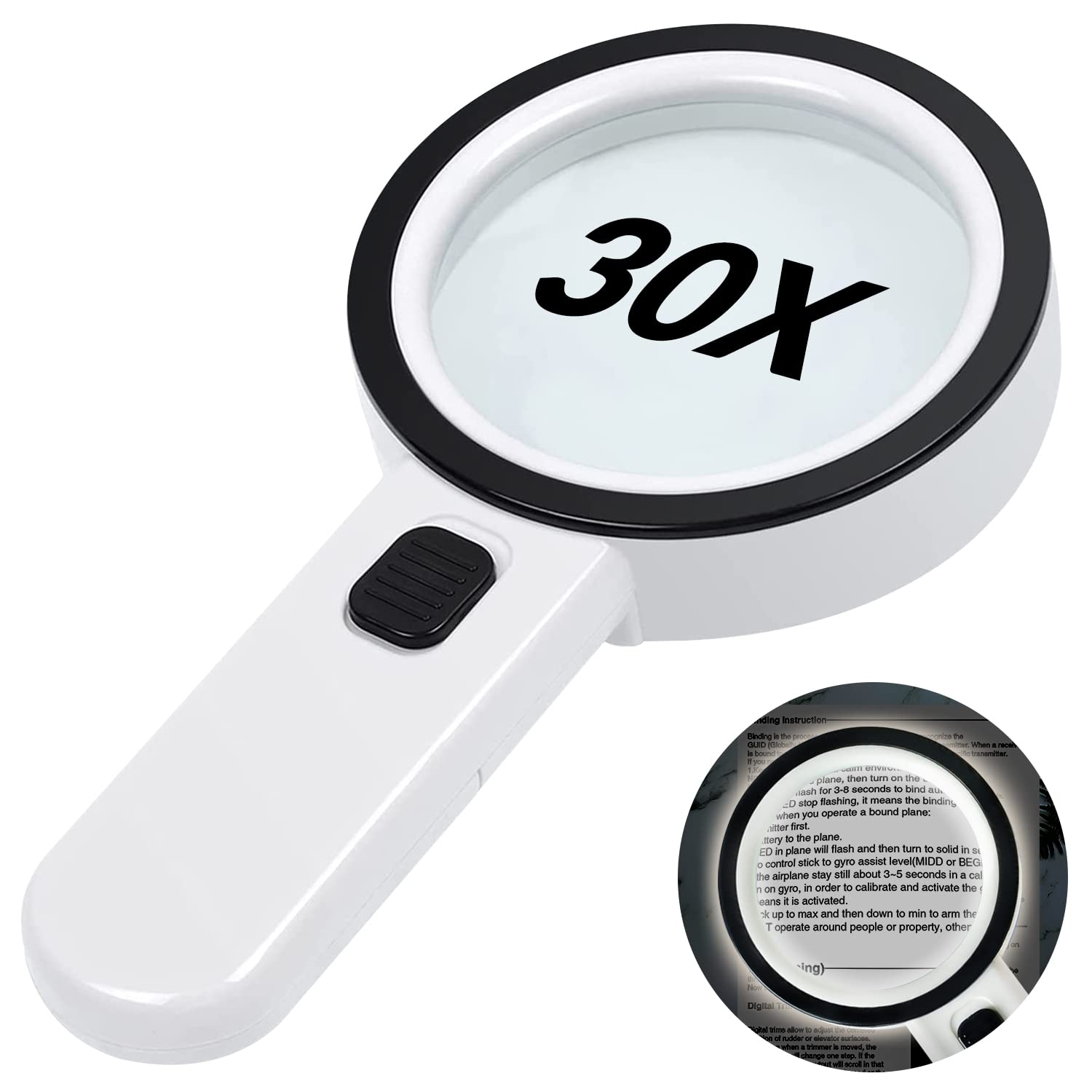 Magnifying glass with a blurry application