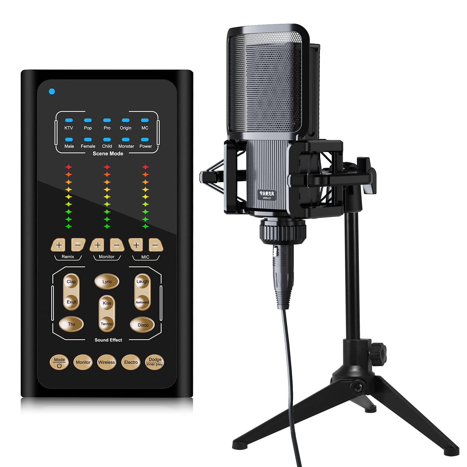 Male voice recording interface