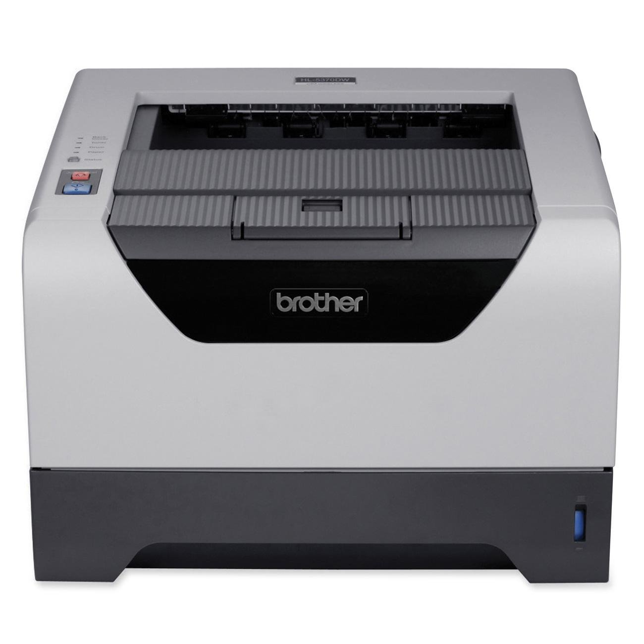 Power button and error message on Brother HL 5470DW printer