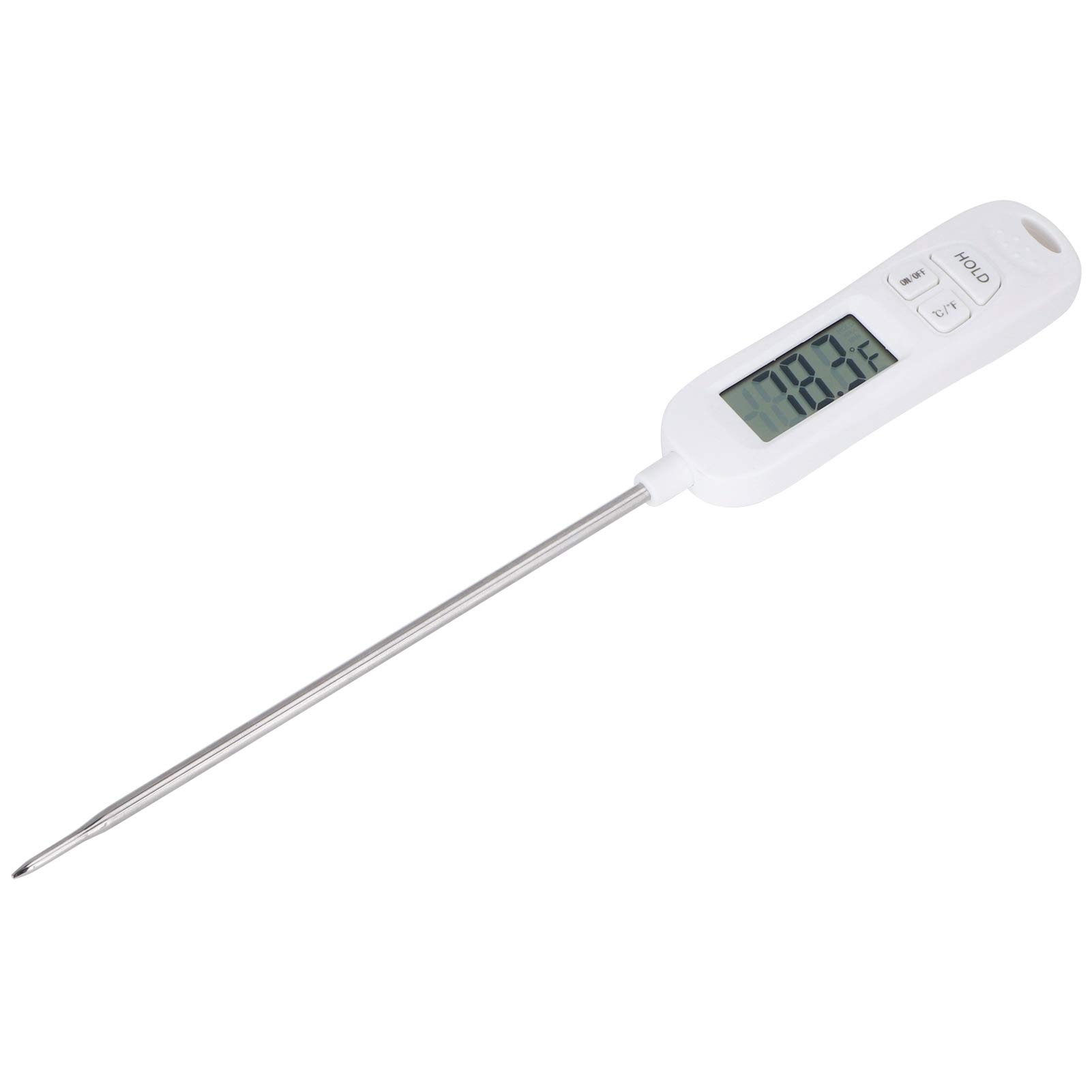 Thermometer displaying high temperature
