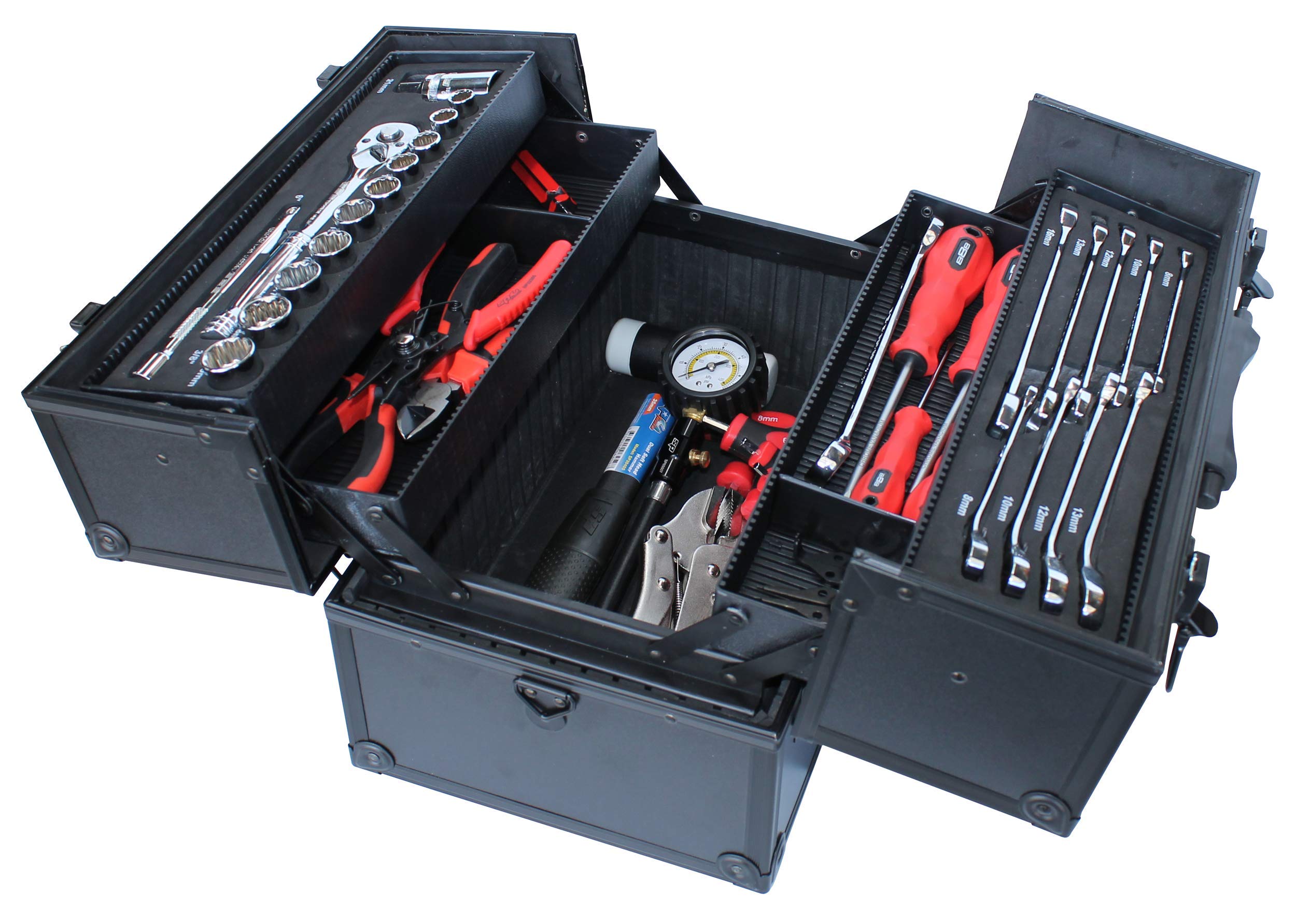 Toolbox with various specialized tools