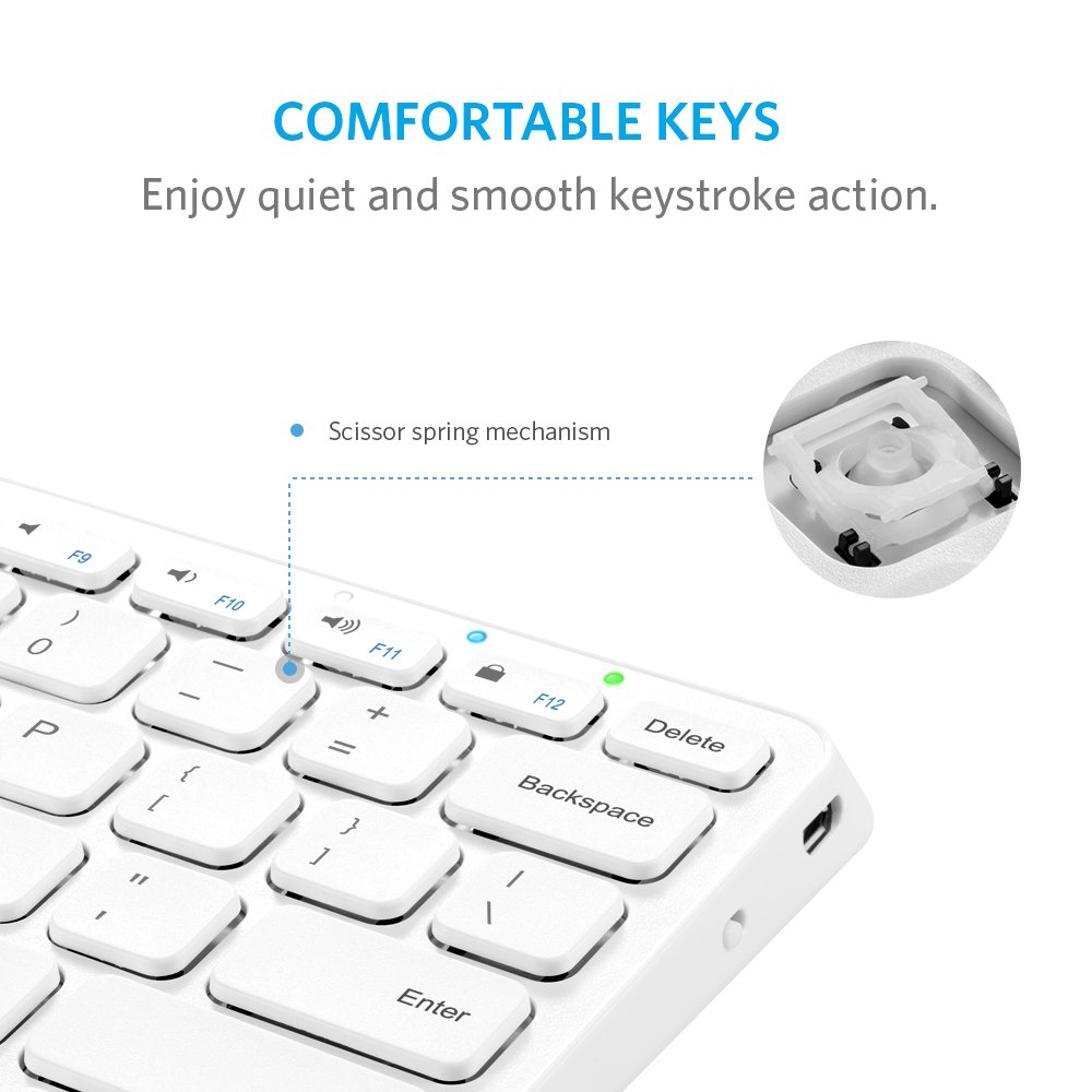 Turn on Bluetooth on the device
Turn on the Anker keyboard
