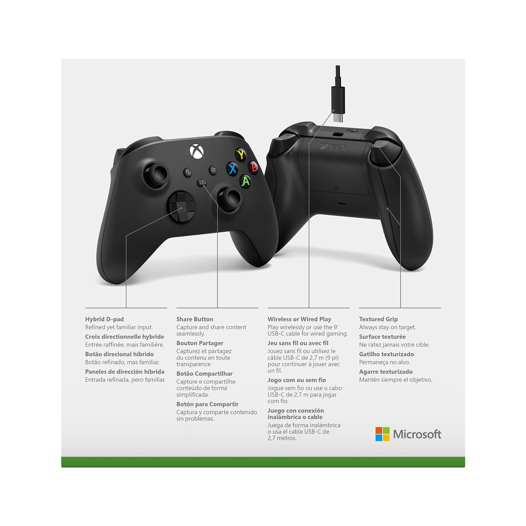 USB cable connecting Xbox One controller