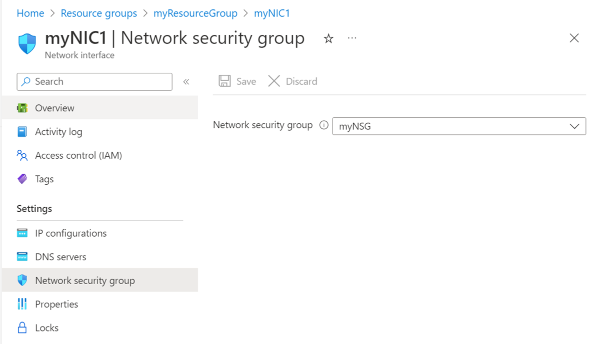 Windows network settings interface