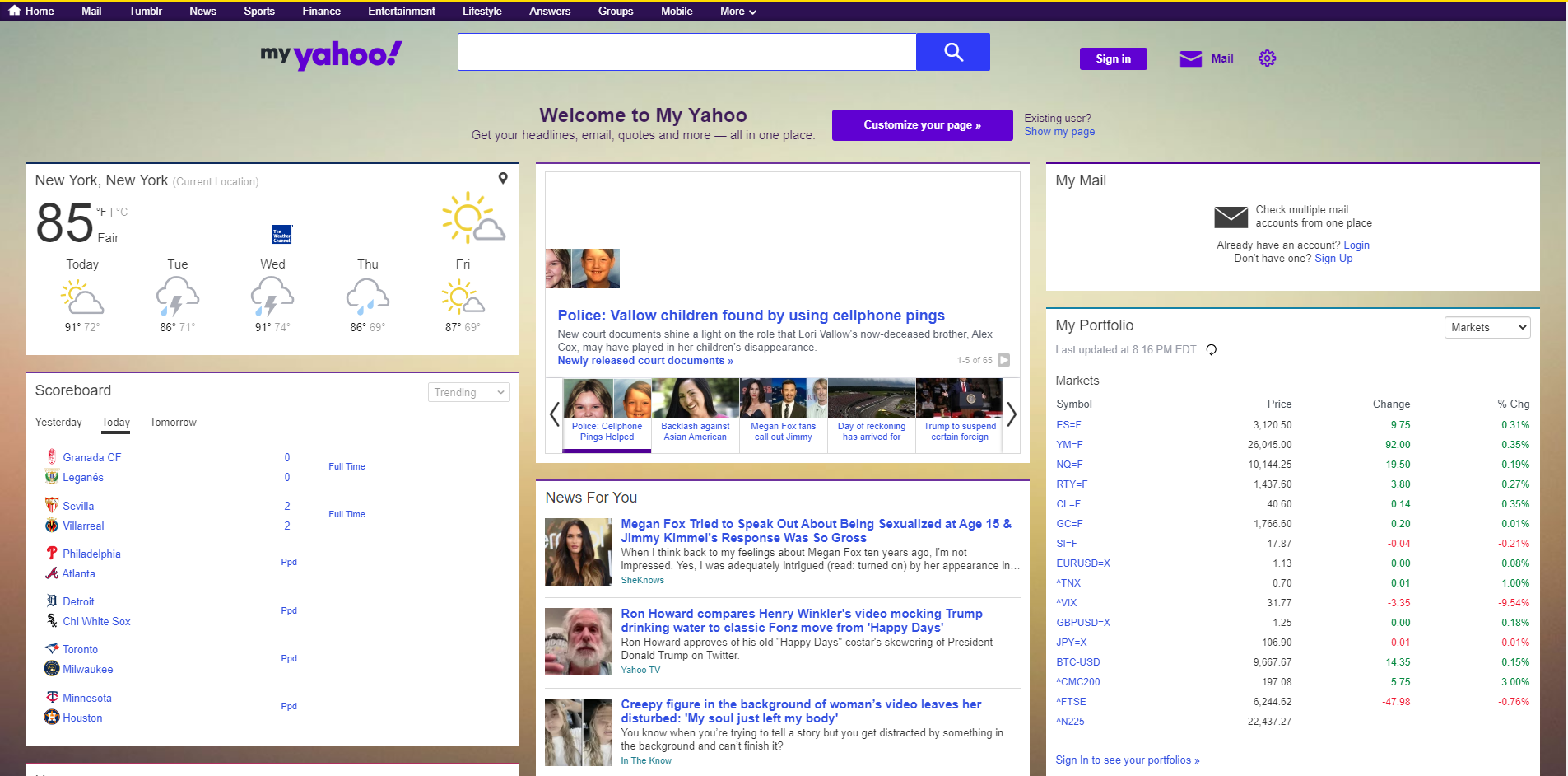Yahoo homepage redesign overview